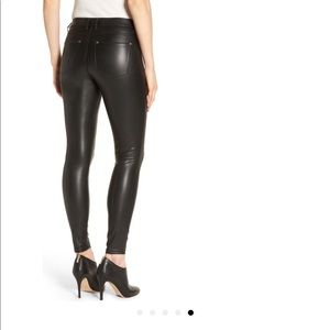 Hue XS 'Leatherette' Faux Leather Black Leggings